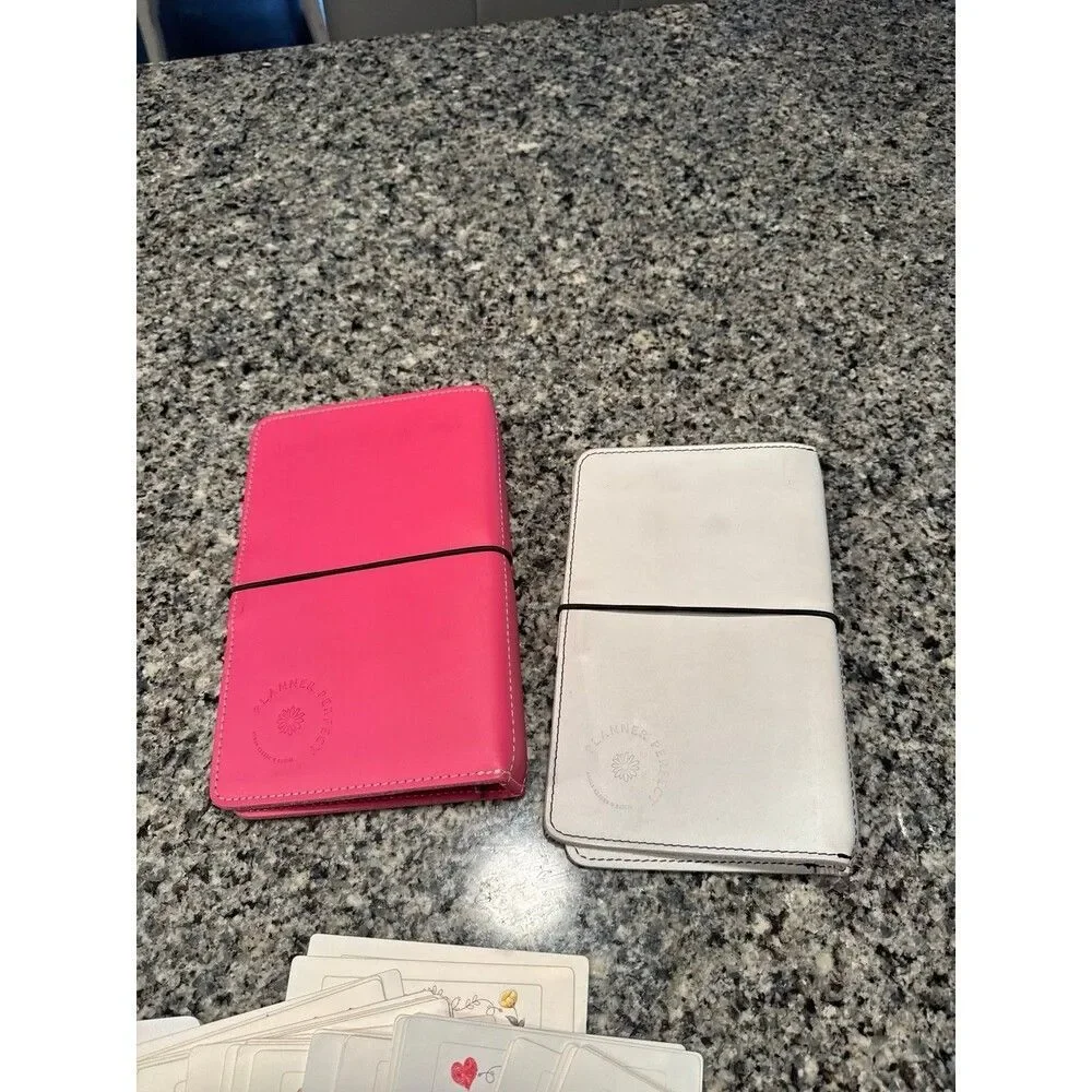 Lot of Planner Perfect Leather Travelers Notebook-Wide and journals